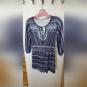 Navy Print Jumper
